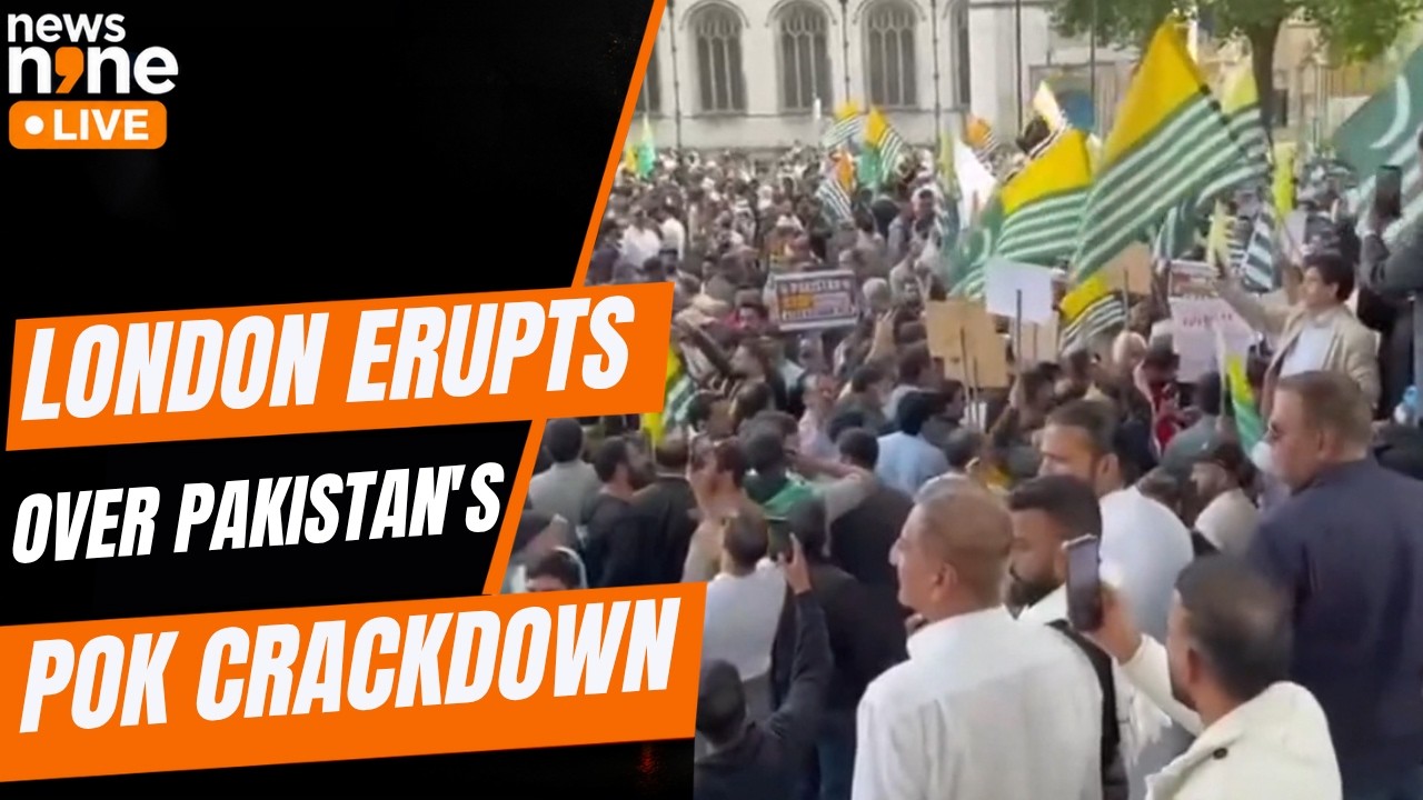 Massive Anti-Pakistan Protests Erupt in London Over Crackdown on PoK Activists | PoK Unrest | News9