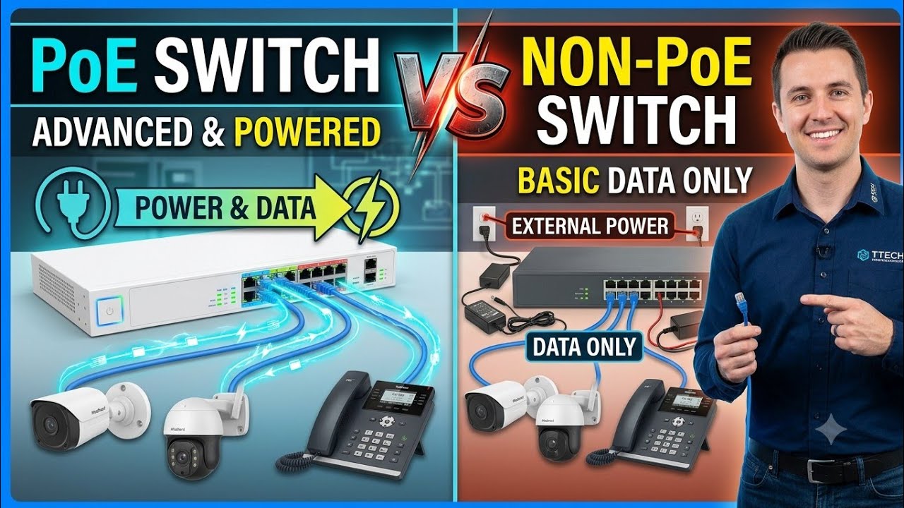 PoE Switch vs Non PoE Switch || PoE Vs Non PoE