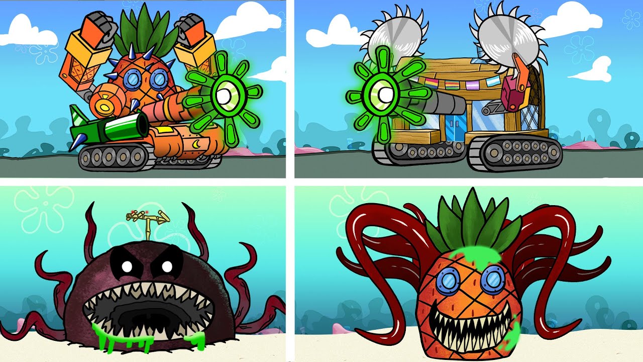 Cuando los Tanques de Bob Esponja se Enfrentaron a la Casa Zoonomaly | Animación de Bob Esponja