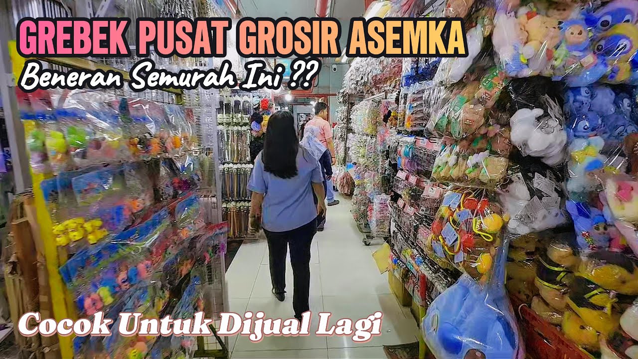 JELAJAH PUSAT GROSIR ASEMKA DI GEDUNG BIRU | BANYAK AKSESORIS LUCU COCOK UNTUK DIJUAL LAGI