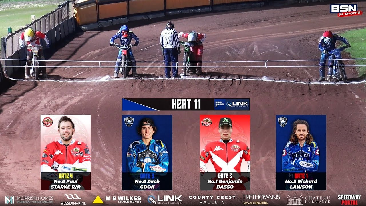 Heat 11 | Poole vs Glasgow | Championship Play Off SF 1st Leg | POOLE PIRATES SPEEDWAY 2022