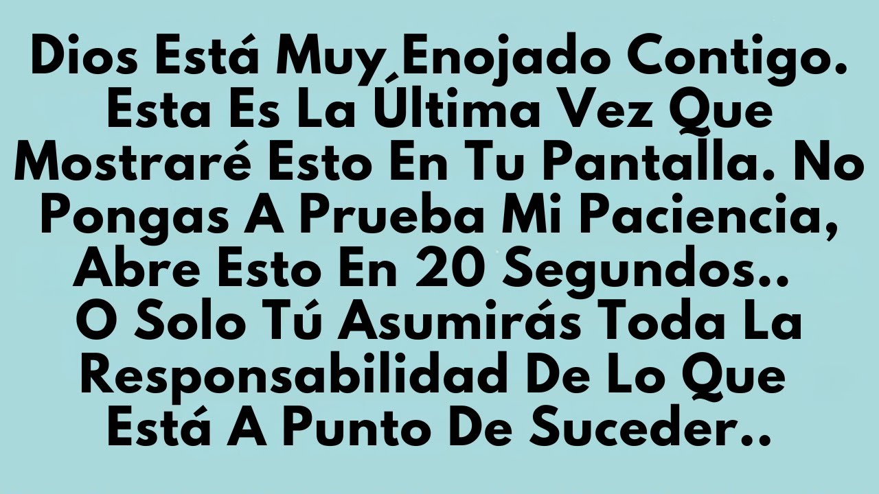 😱 Dios Está Muy Enojado Contigo… ¡Ábrelo en 20 Segundos! ✝️ MENSAJE DE DIOS🕊️ DIOS DICE #Jesús