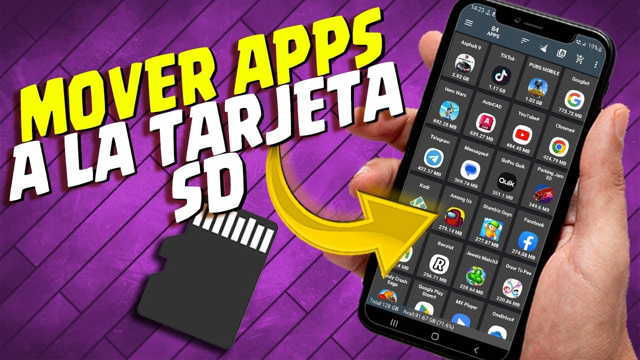 COMO MOVER APLICACIONES A LA TARJETA SD FACILMENTE 2024 | Pasar archivos a la memoria externa