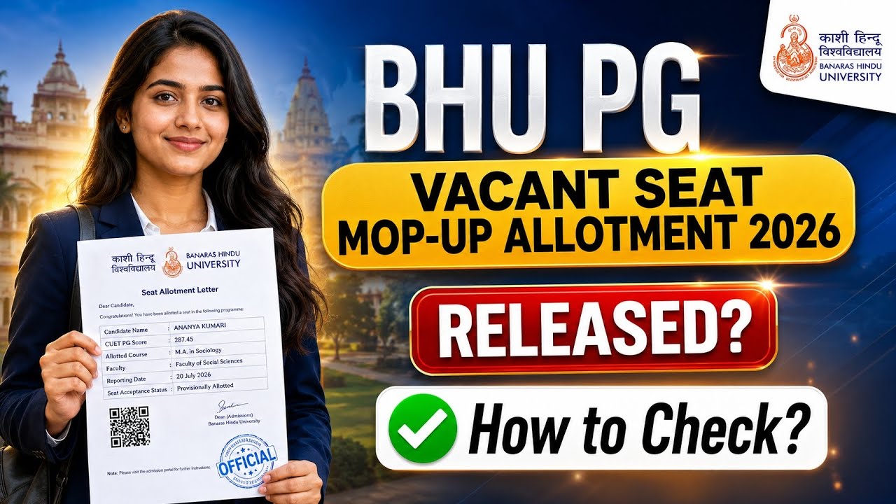 bhu pg mop up merit list 2026 | bhu pg mop up rank list 2026