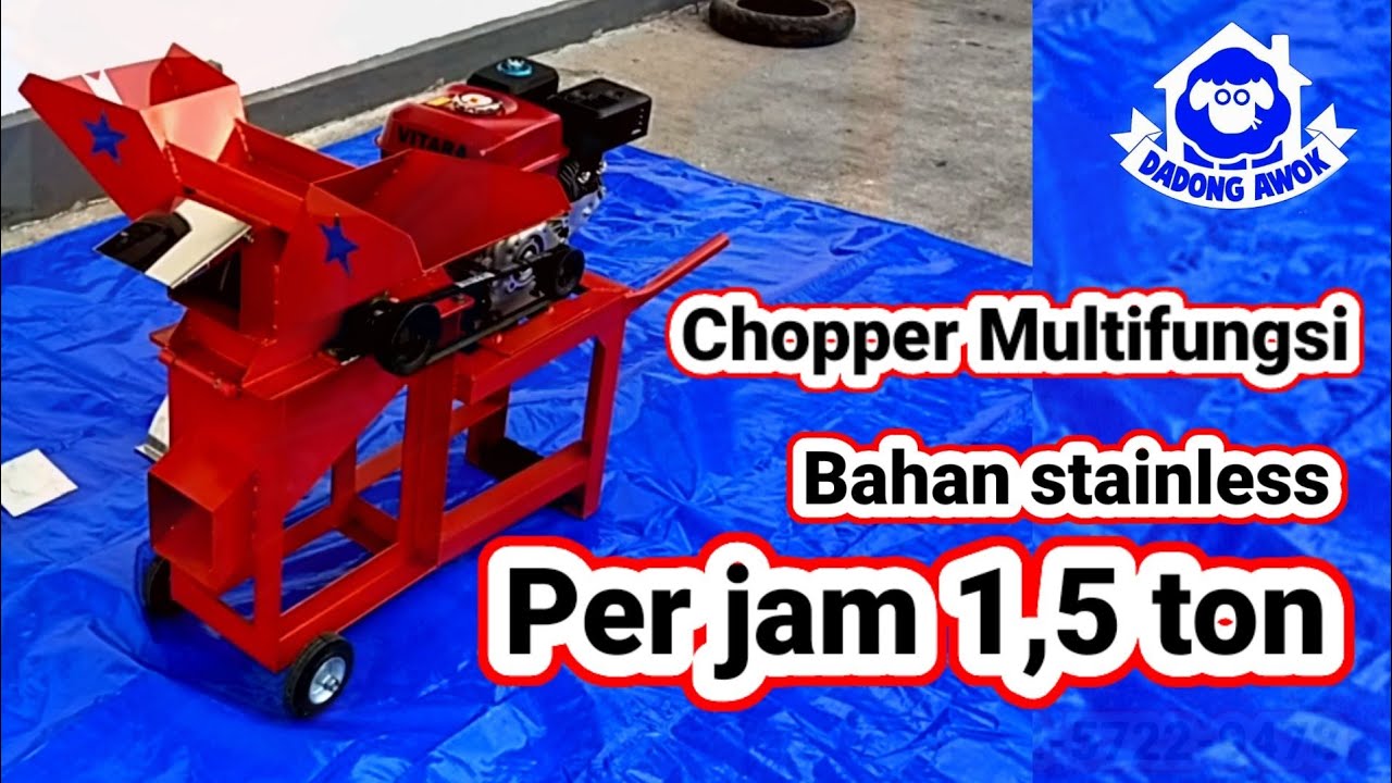 Mesin Chopper Multifungsi - Mesin  Penepung - Mesin penghancur Janggel - Mesin Pencacah Rumput