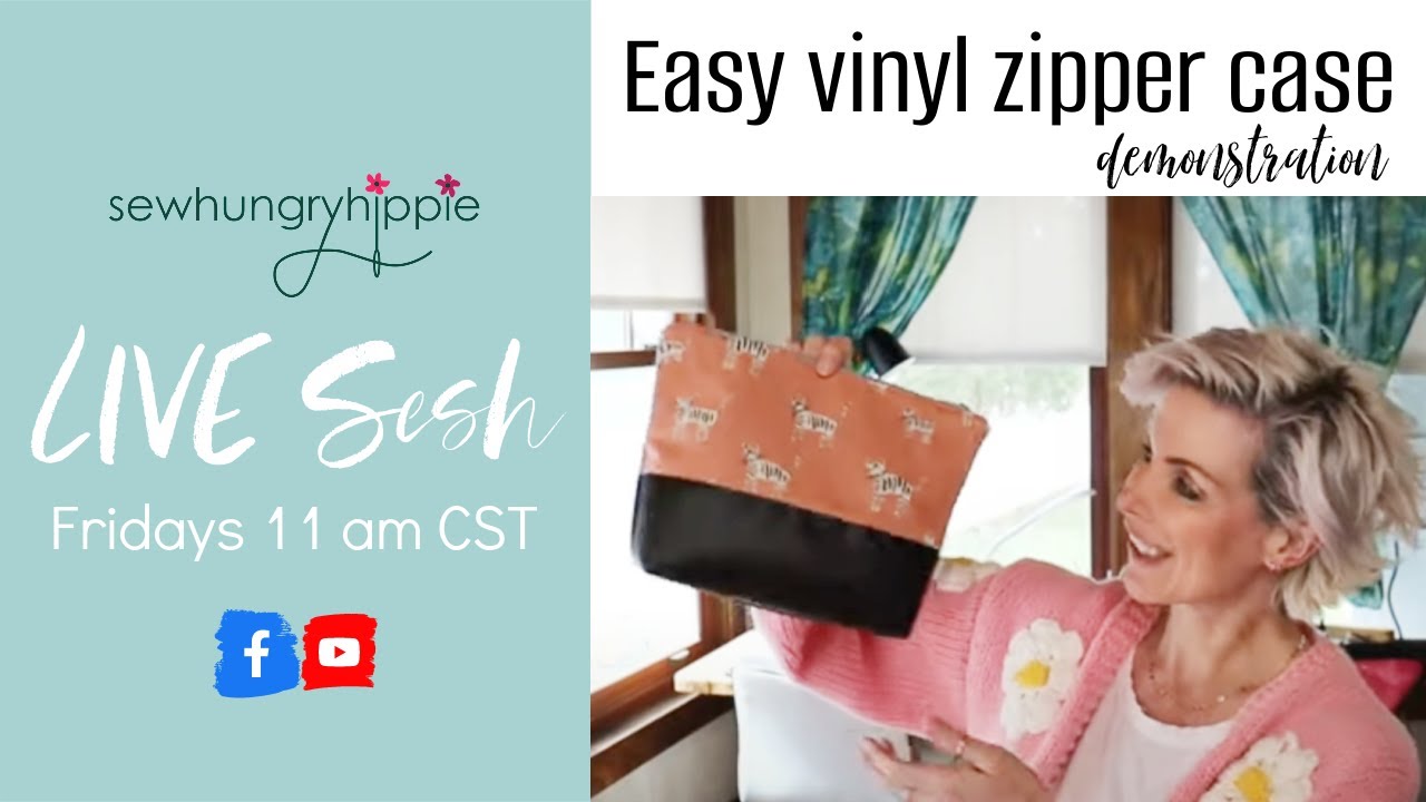 Easy Zipper Case canvas and vinyl tutorial