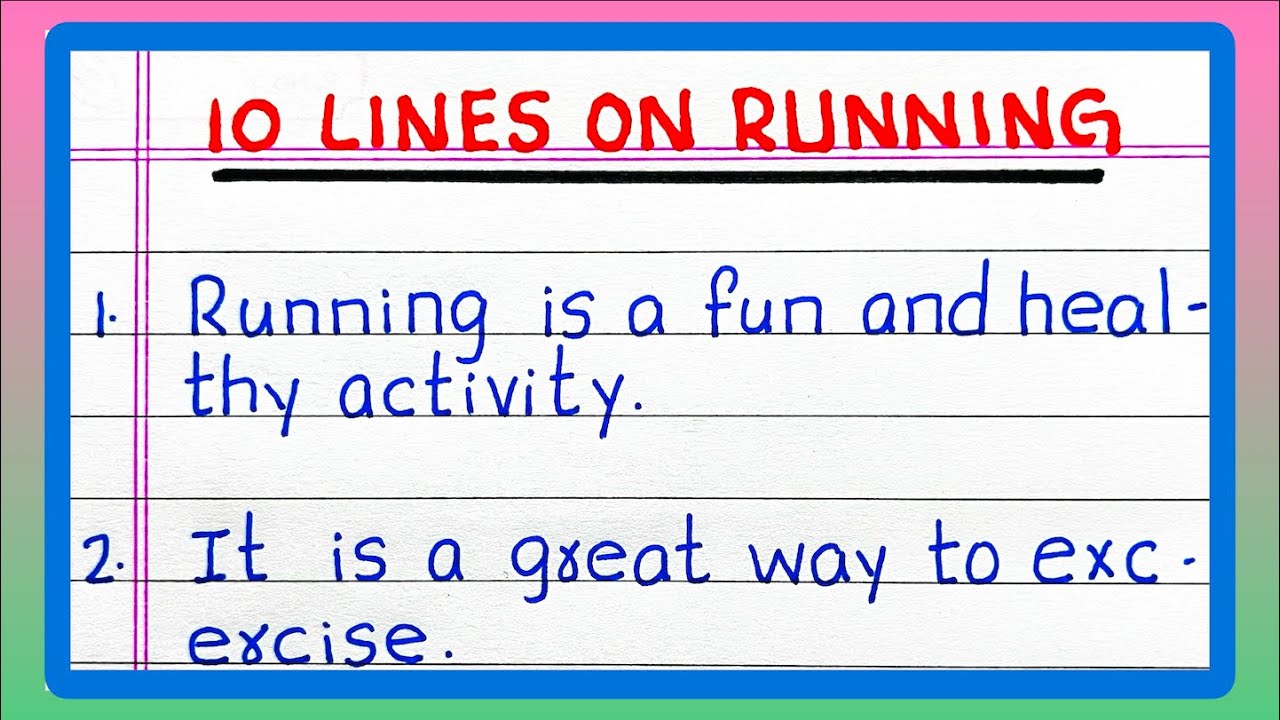 Few Lines on RUNNING | 10 Lines on RUNNING | RUNNING RACE in English