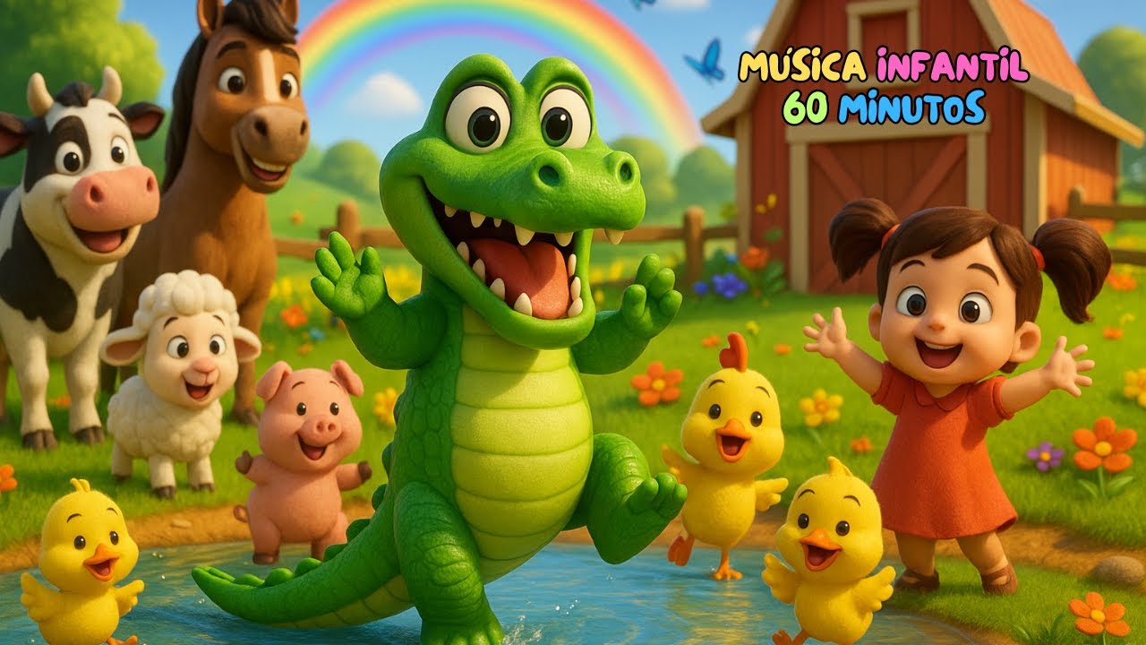 Canção dos Bichinhos da Fazenda | Dança dos Cinco Pintinhos Divertidos | Coletânea Infantil 