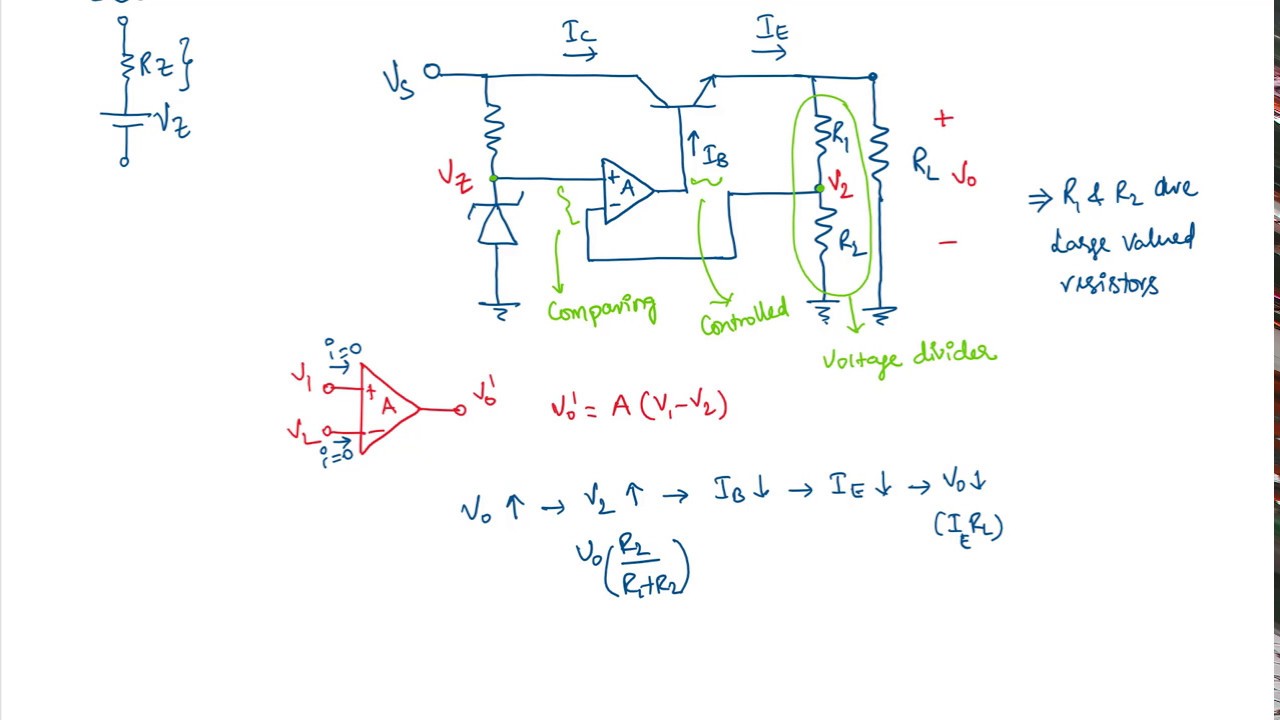 Opamp controlled series regulator