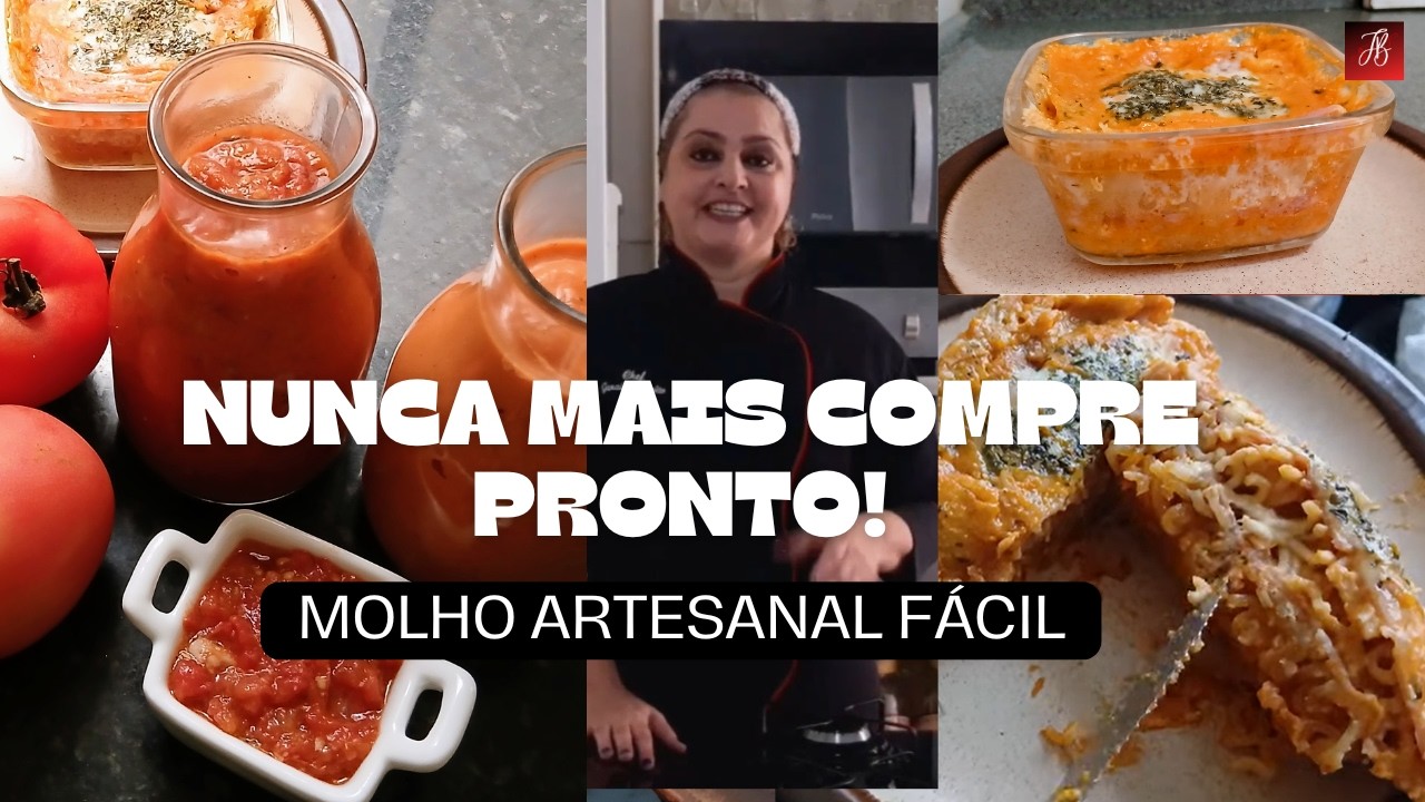 Molho de Tomate Artesanal Caseiro 🍅 | Como Fazer Molho Natural, Saboroso e Sem Conservantes