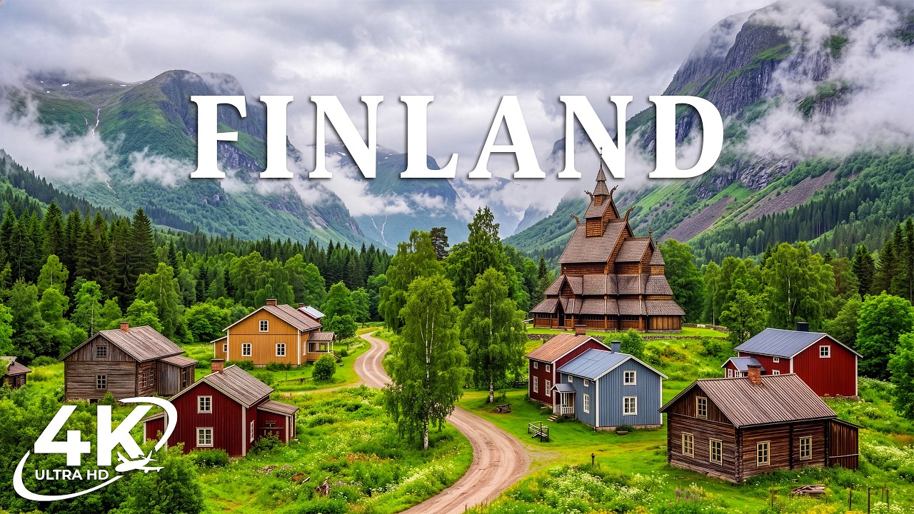 Finland 4K | Nordic Wilderness at Dawn &ndash; Glassy Lakes, Pine Forests & Misty Islands