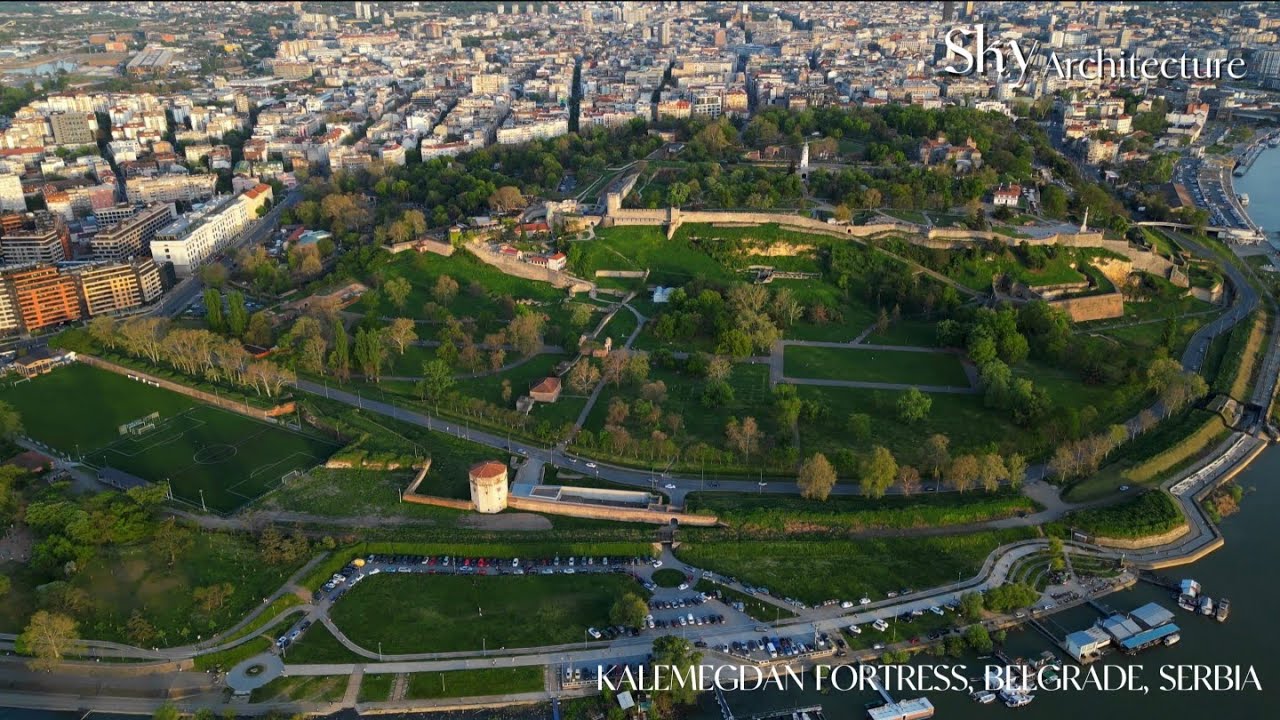 Kalemegdan Fortress, Belgrade, Serbia - 4k Drone Shots