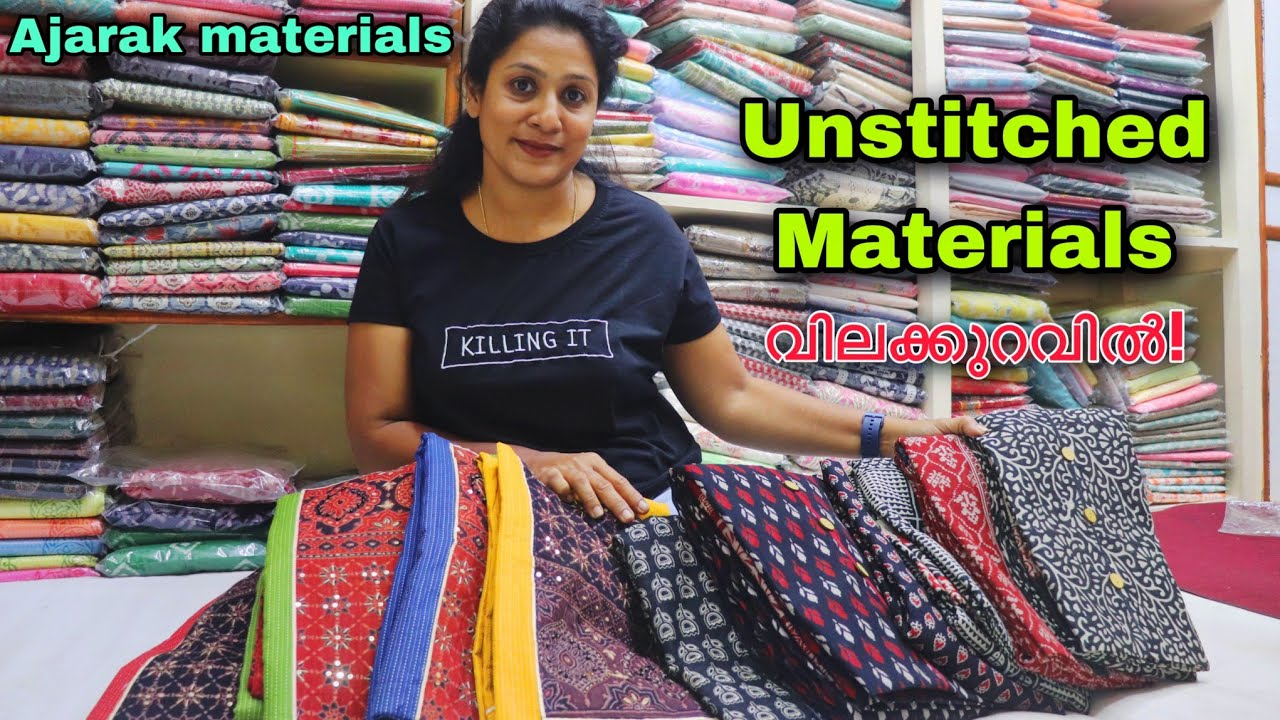 Party Wear Unstitched Dress Material / Pure Cotton Salwar Suit With Dupatta / Suits Wholesale Online
