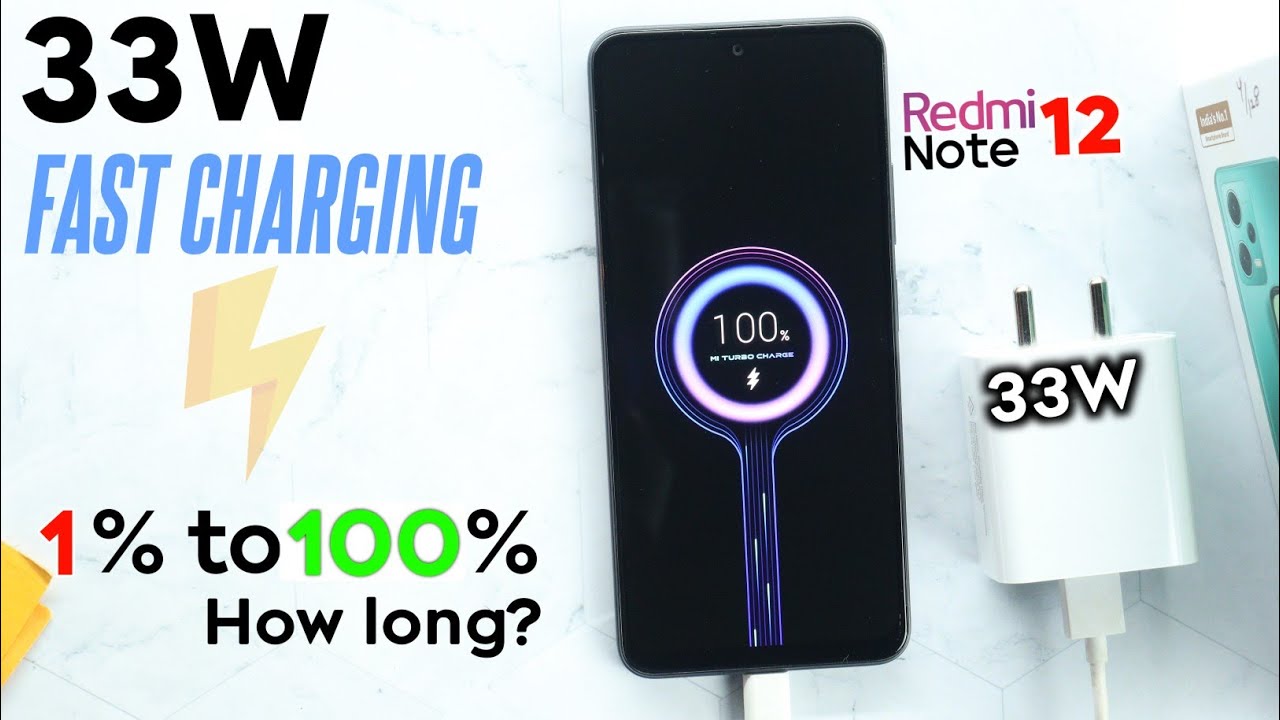 Redmi Note 12 Charging Test | Full Battery Charged Time 1% to 100% | Battery Draining Test ⚡⚡😲