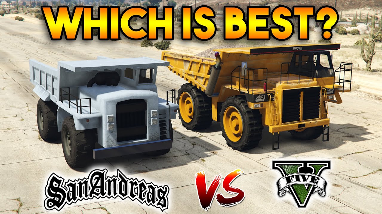 GTA 5 DUMP VS GTA SAN ANDREAS DUMP (WHICH IS BEST?)