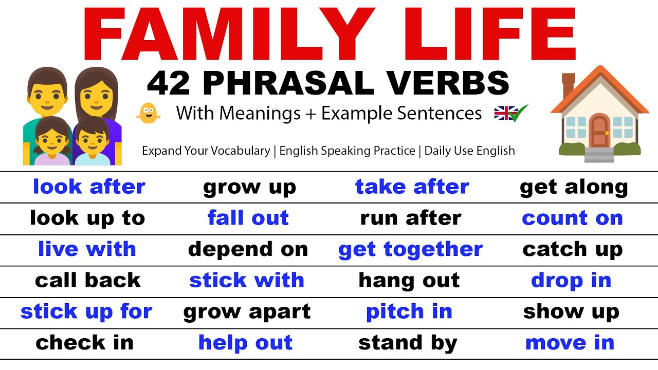 Family Life: 42 English Phrasal Verbs for Everyday Conversations!