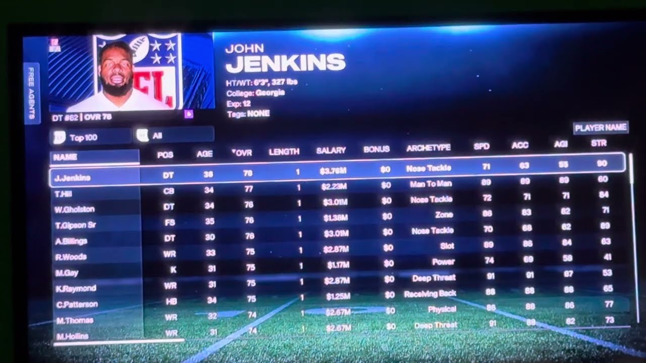 Как подписать свободного агента в режиме франшизы на Madden 26