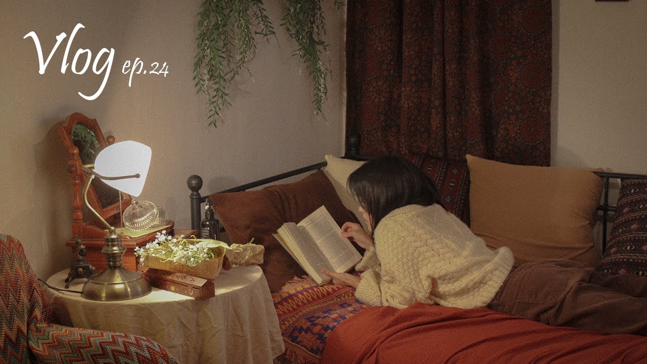 헤링본 데코타일까는 빈티지침실인테리어🛌 | 걸레받이몰딩 | 마켓비침대 | 조명교체💡