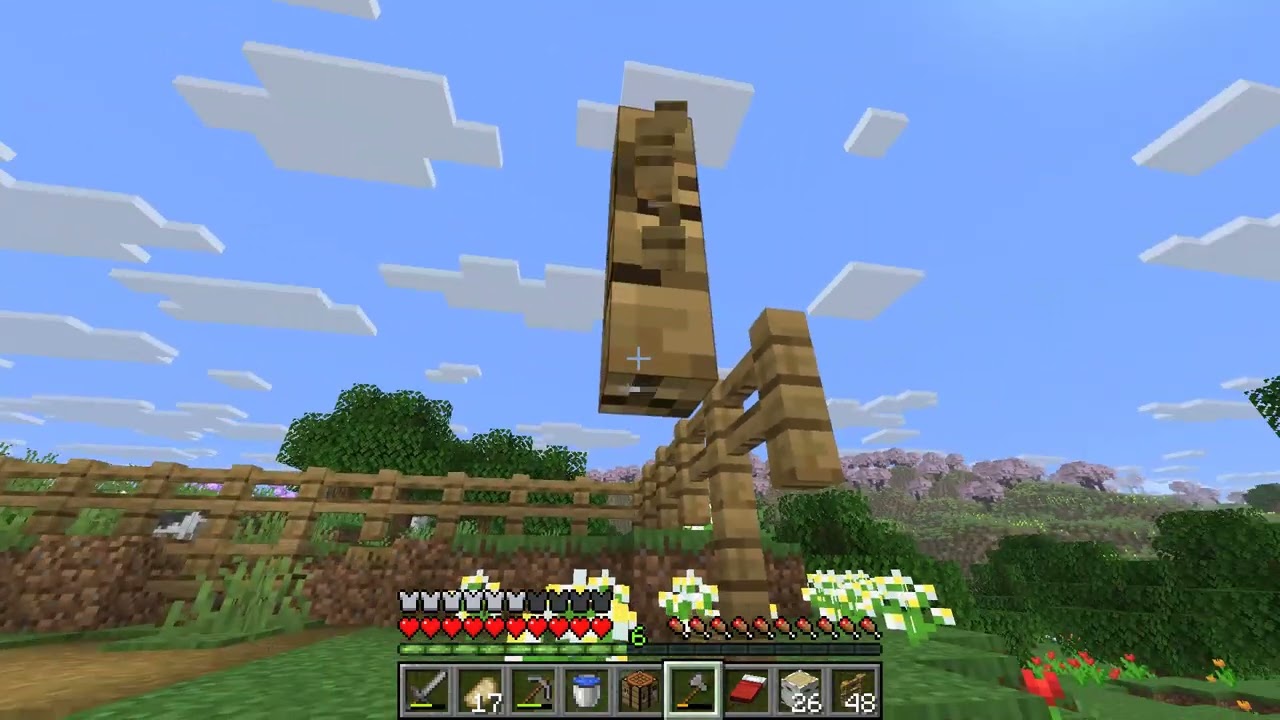 Securing the village on fence at a time |Minecraft| days 3-5