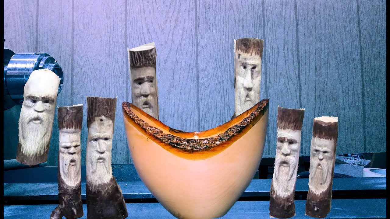 Wood Turning Maple Bowl And Wood Spirits