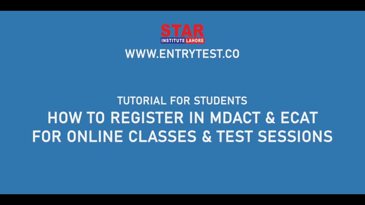 How to register in MDCAT and ECAT Online Classes & Test Sessions