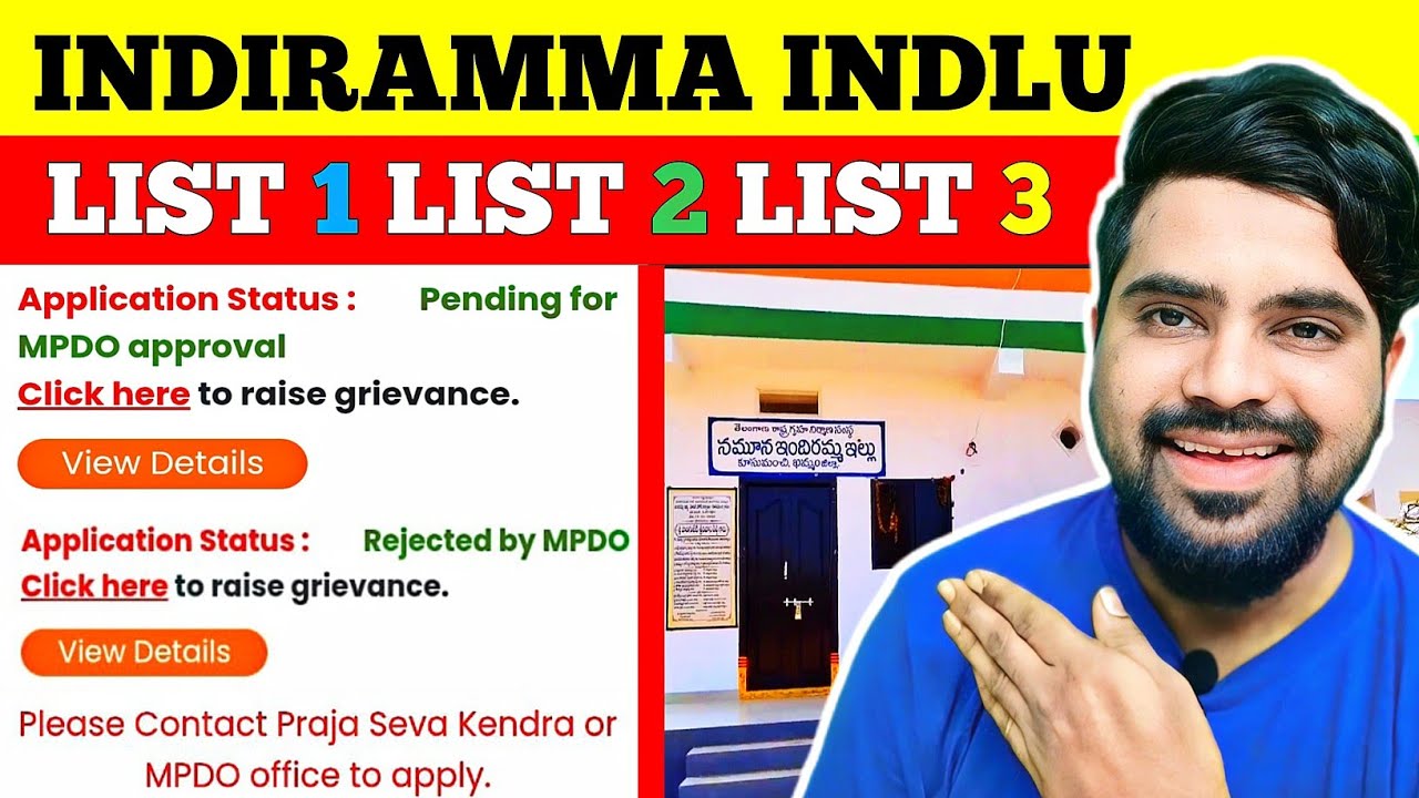 Indiramma Indlu MPDO Approvel Next Process List 1 List 2 List 3 Indiramma House All Problems