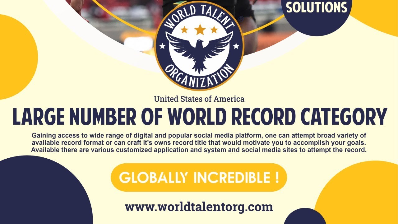 Set a World Record with World Talent Organization's expert guidance