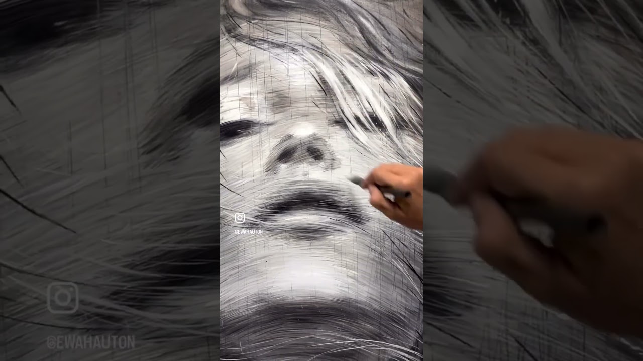 Portrait Featuring Flowing Lines #shorts #art