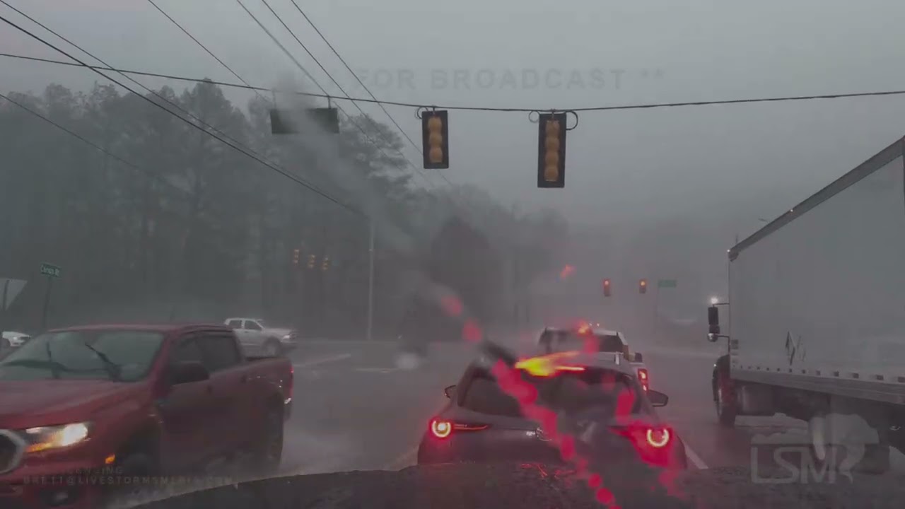02-26-2026 Pinson, AL - Severe Storm Drops Hail - Takes Out Power