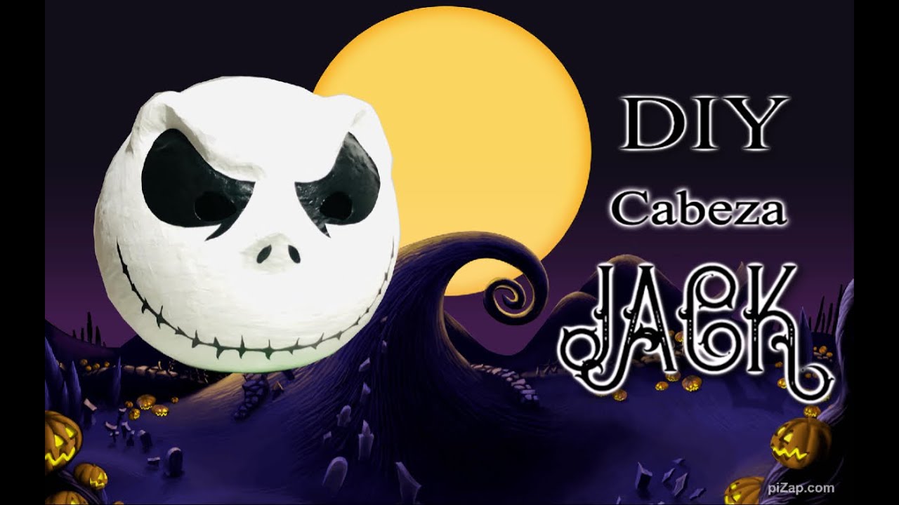 DIY Cabeza Jack Skellington - Máscara 🎃 #diy #jackskellington #halloween #craft #disfraz #trending