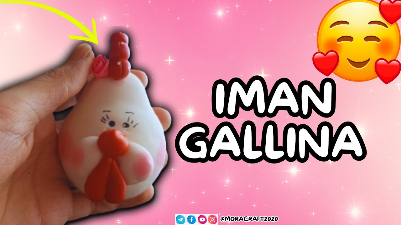 Como hacer figuras de porcelana fría //GALLINA// Imanes | Clase 1