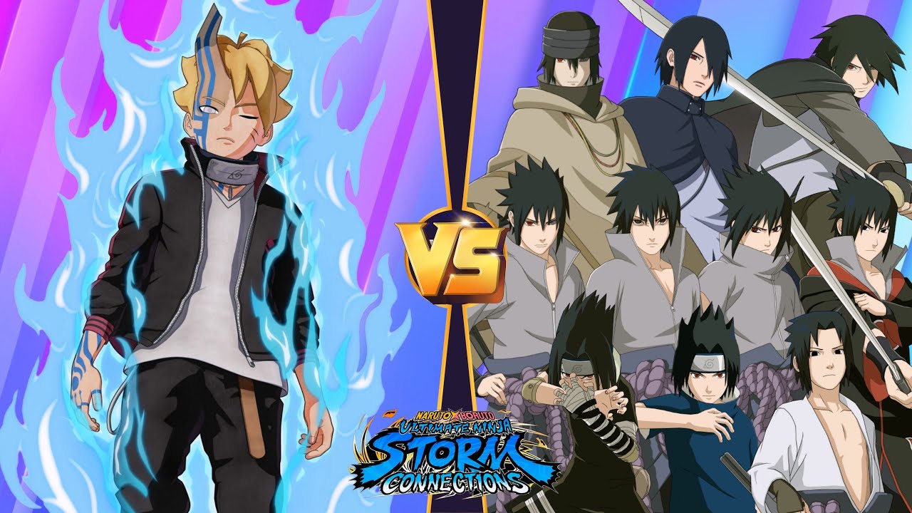 Boruto Uzumaki karma VS All Sasuke Uchiha Marathon battle NARUTO X BORUTO Ultimate Ninja STORM