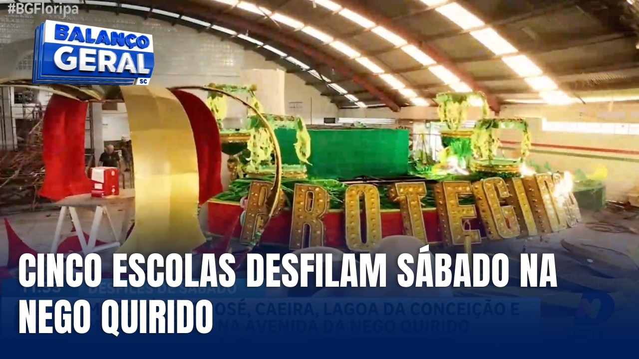 Sábado de Carnaval terá cinco escolas na passarela em Florianópolis