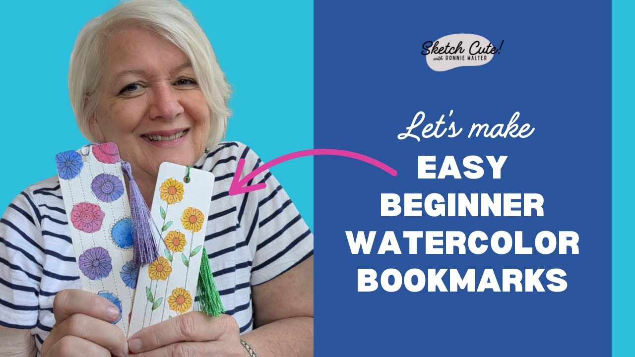 Cute & Easy Beginner Watercolor Bookmarks – Follow Along Tutorial!
