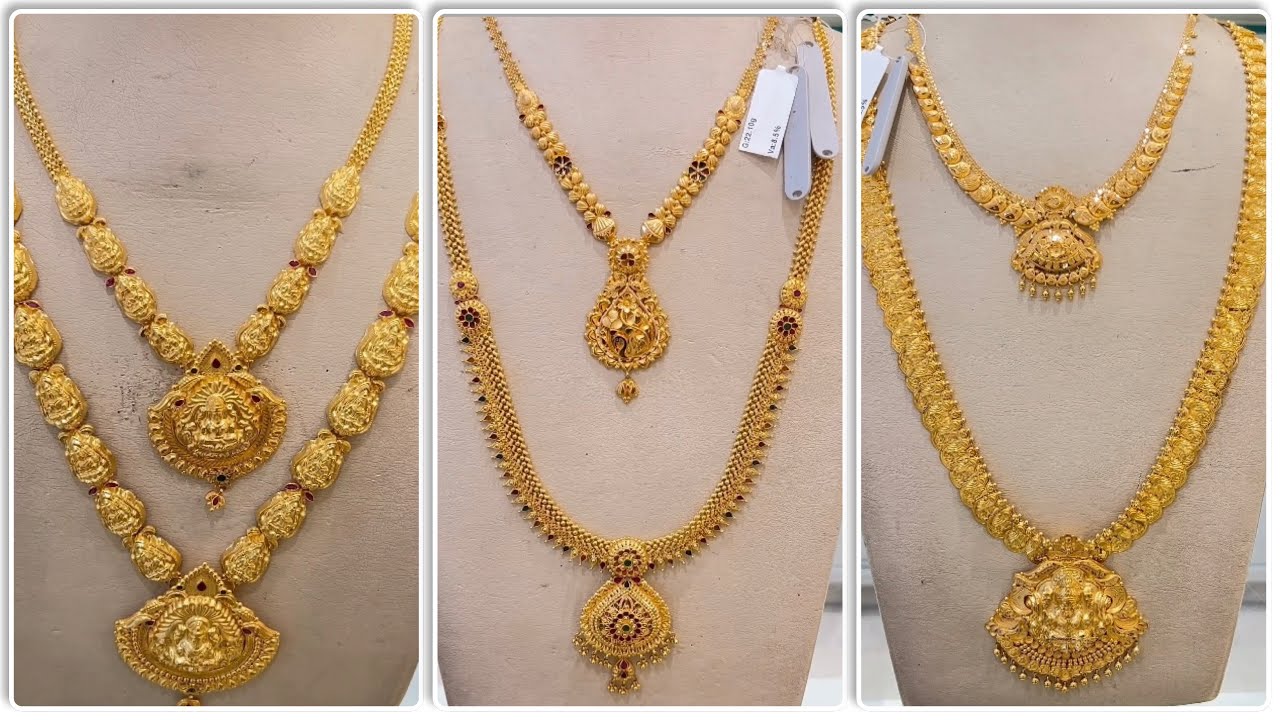 Exclusive lightweight necklaces&harams designs wastage 7% to 11% with weight&price|Jaiguru jewellers