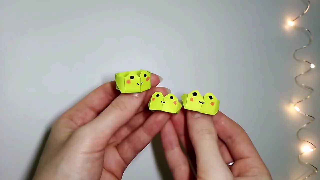 How to Make an Origami Frog Ring in Minutes | Easy DIY Paper Craft Tutorial 🐸💚✨💍