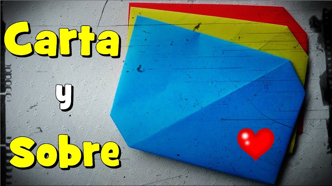 Carta y Sobre con una hoja de Papel - Origami