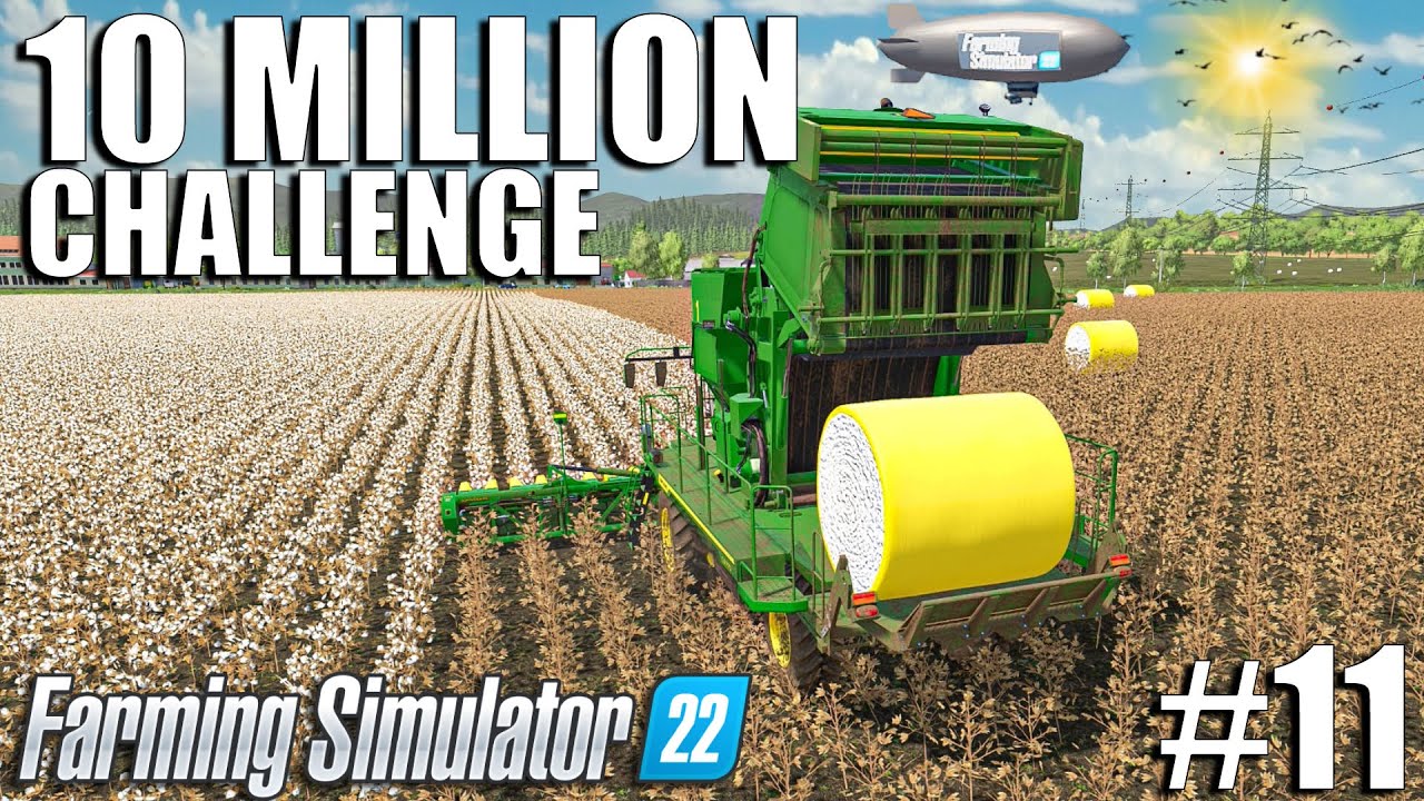 Harvesting 190.000 LITERS of COTTON | 10 Million CHALLENGE | Farming Simulator 22
