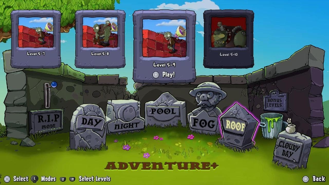 Plants vs. Zombies: Replanted Father & Son Co-Op Adventure Mode + Roof Level 5-9
