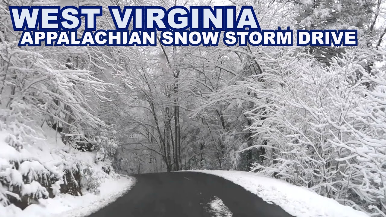After Snow Storm Drive Thru West Virginia Appalachians