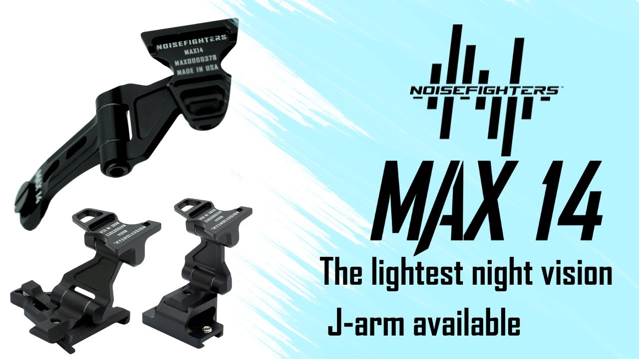 The lightest PVS-14 J-arm available -- 7075-T6 aluminum -- Noisefighters MAX14