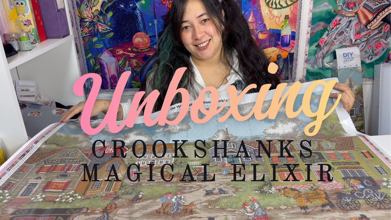 Unboxing lienzo Crookshanks Magical Elixir by Bonnie White de @diamondartclub