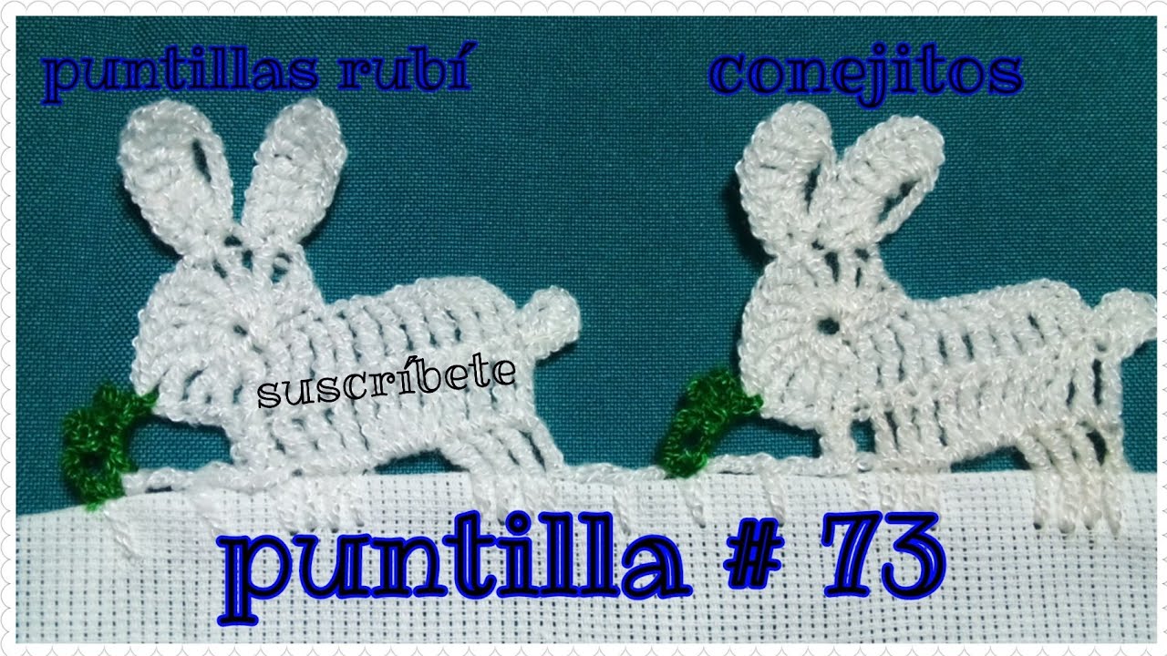 puntilla # 73 conejitos 🐰🐰 puntillas rubí