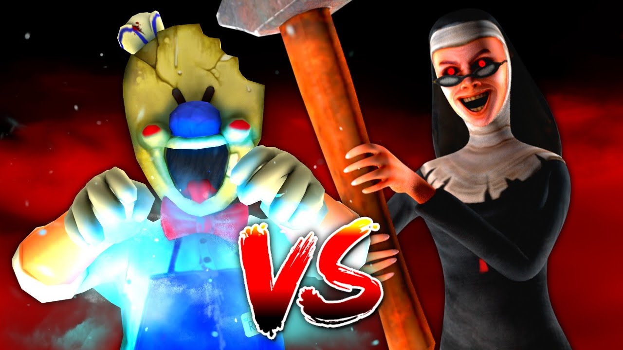 EVIL NUN RUSH vs ICE SCREAM 7 - Horror Jumpscare Comparison 😃