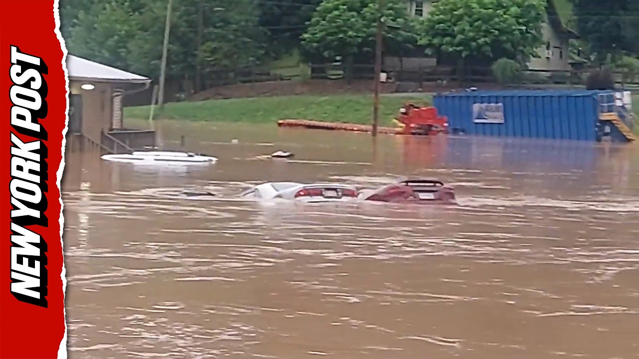 Historic Flooding SWALLOWS Cars and Buildings in West Virginia