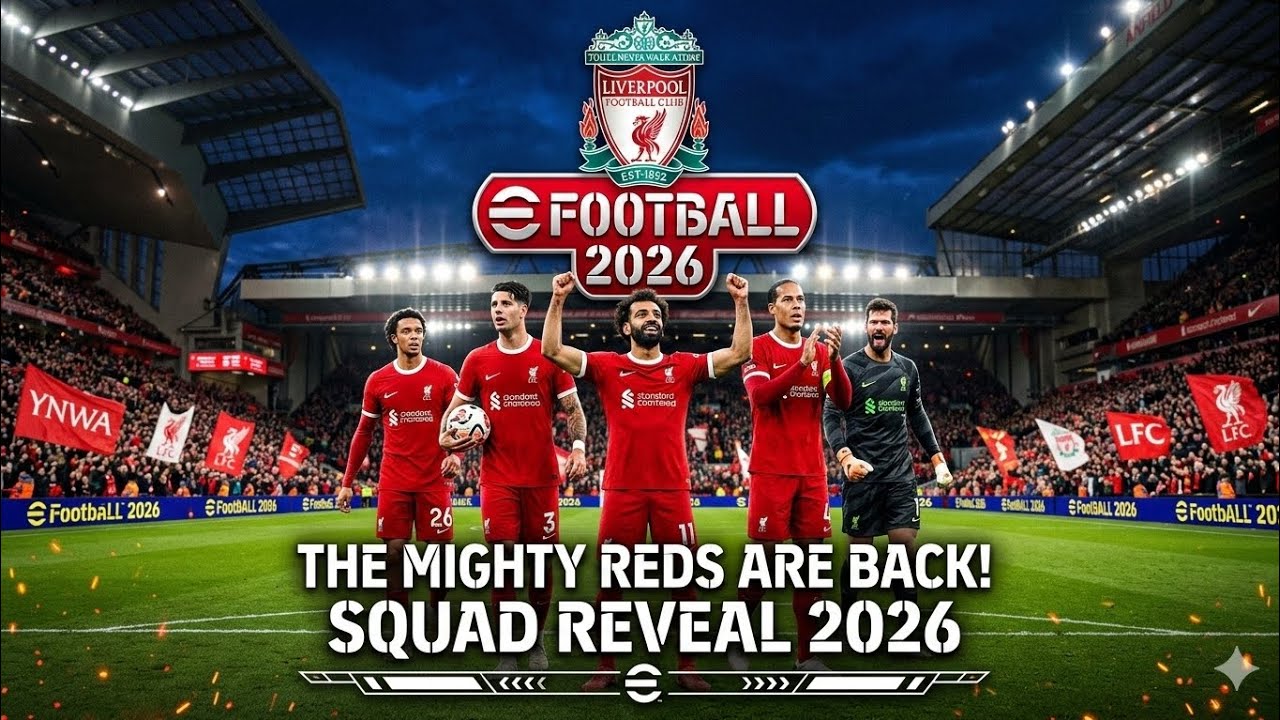 AKU MEMAINKAN EFOTBALL DENGAN FULL SQUAD LIVERPOOL #efootball #liverpool 