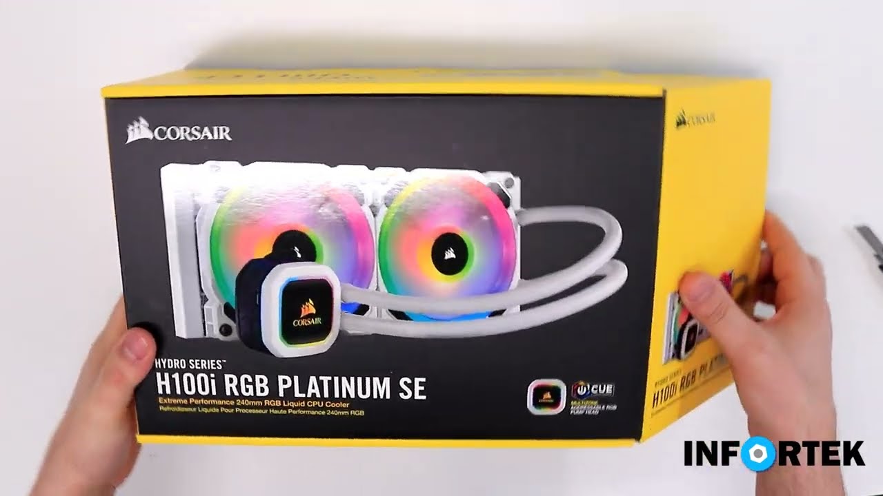 Corsair unboxing Hydro Series™ H100i RGB PLATINUM SE 240mm Liquid CPU Cooler