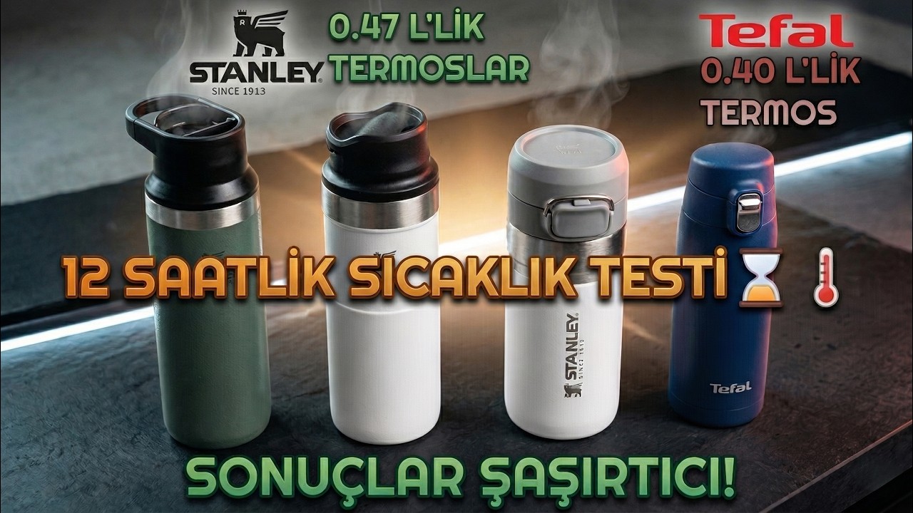 Stanley 0,47 L Switchback Trigger Action Quick Flip ve Tefal 0,4 L Light Mug Sıcaklık Testi İnceleme