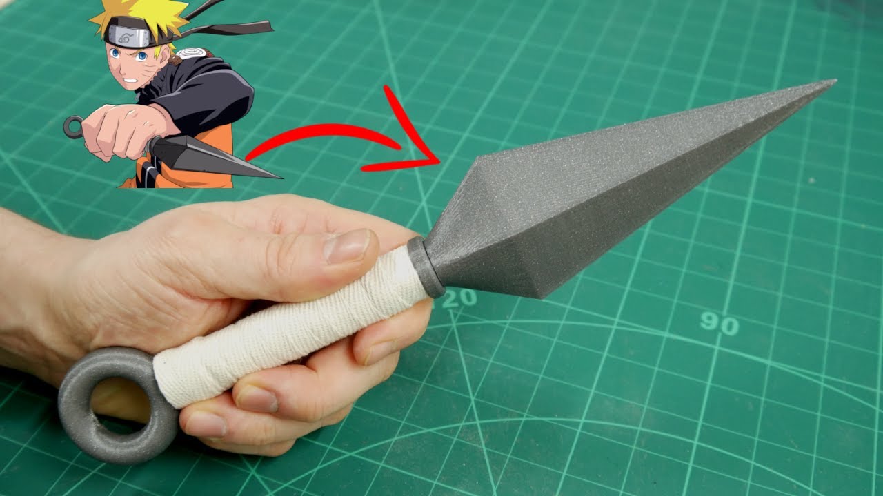 Я сделал простой 3D-печатный нож-кунай НАРУТО