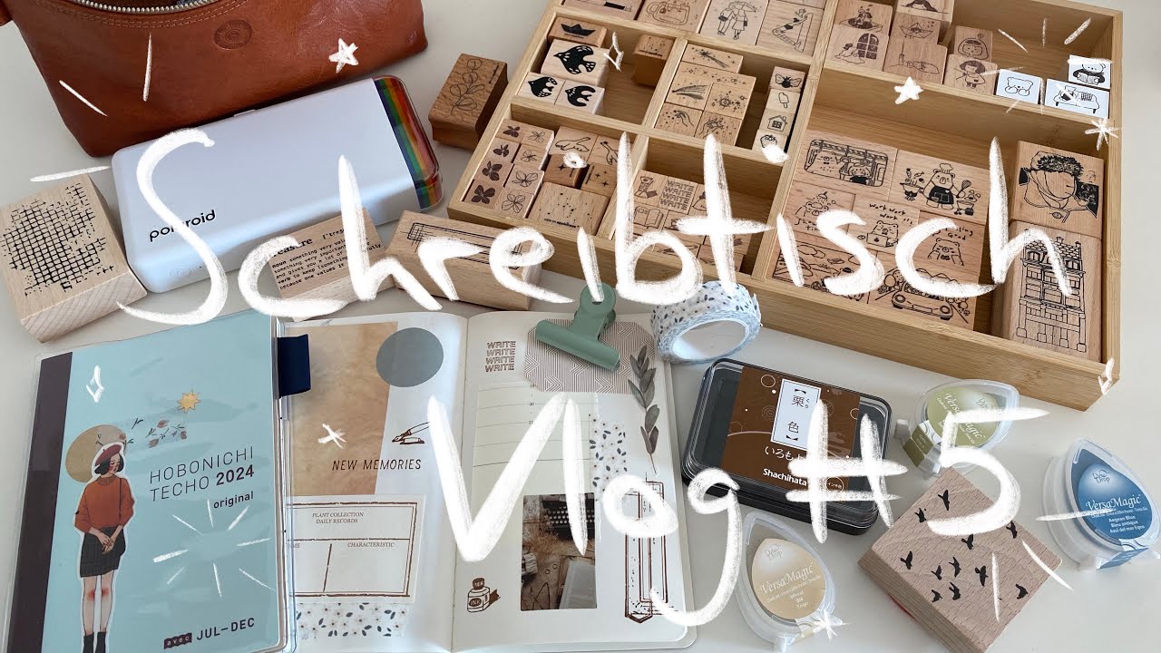 Schreibtischvlog #05 | Polaroid Hi Printer, Hobonichi flip through, Gejournal & Unboxings